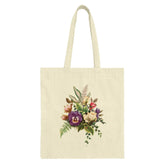 Vintage Floral Tote Bag, Botanical Flowers Bag, Pansy Roses Ferns Design, Elegant Reusable Shopping Bag, Book Bag - Tawshia